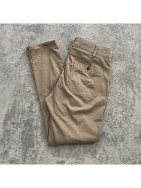 James Perse Pants Women 24 Brown Slim Straight Utility Chino Trousers Minimalist